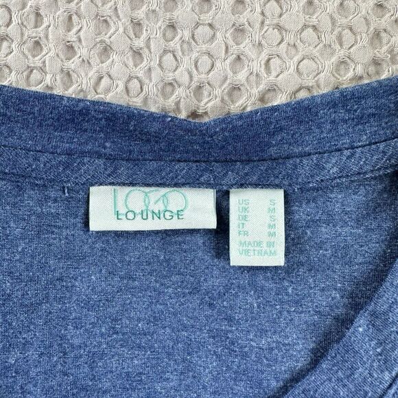 2! LOGO Lounge BY LORI GOLDSTEIN HANDKERCHIEF HEM JERSEY KNIT Dresses Small Cozy - Picture 6 of 14